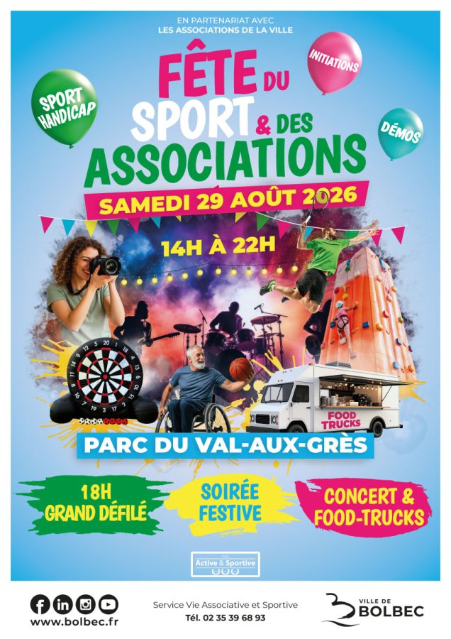 FETE DU SPORT ET ASSOS DE BOLBEC - 29/08/2026 14h