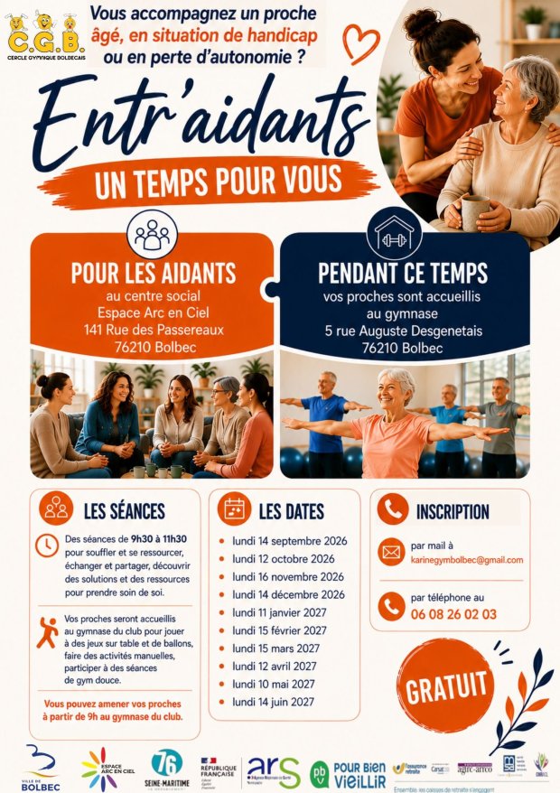 ENTR'AIDANTS : UN TEMPS POUR VOUS "EQUILIBRE ET REPIT" - TOUT AU LONG DE L'ANNEE